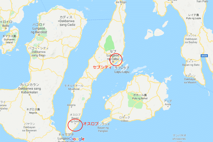 セブ島、オスロブ、セブシティ
